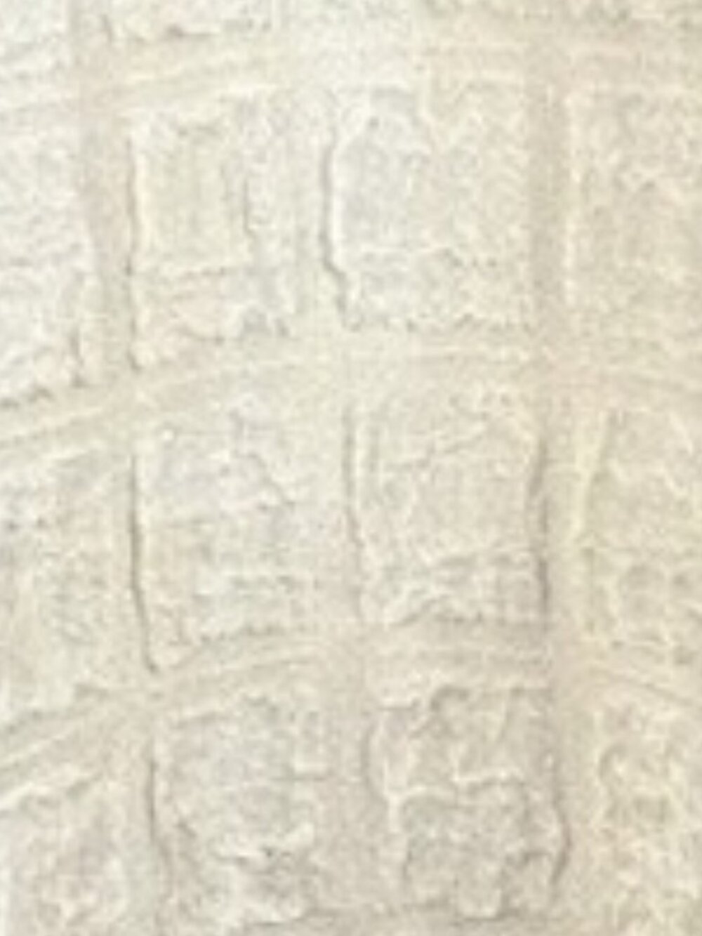 Unbranded Blouse Women 2XL Cream Textured Ruffle V-Neck‎ 3/4 Sleeve Blouse